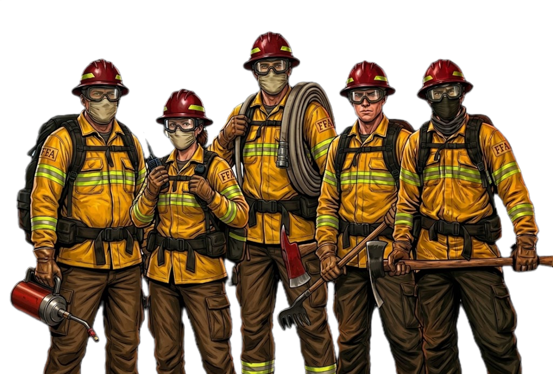 Equipo de bomberos forestales FFA